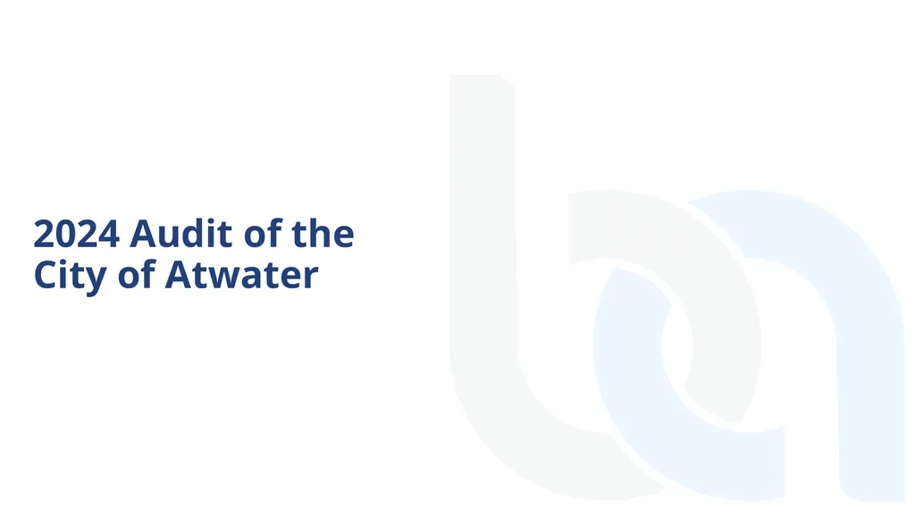 City of Atwater Presentation to the City Council - slide 2 of 28