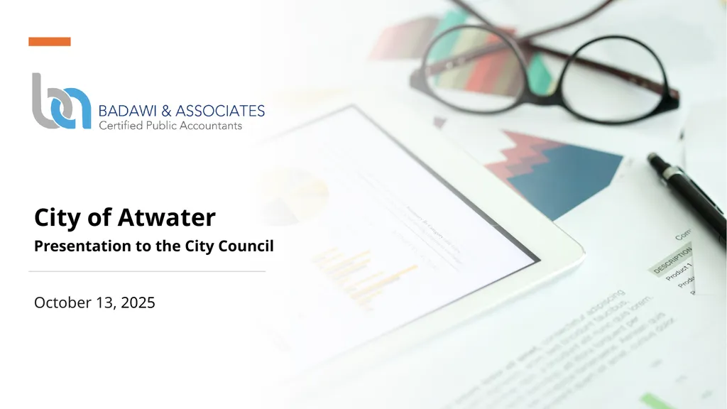 City of Atwater Presentation to the City Council - slide 1 of 28