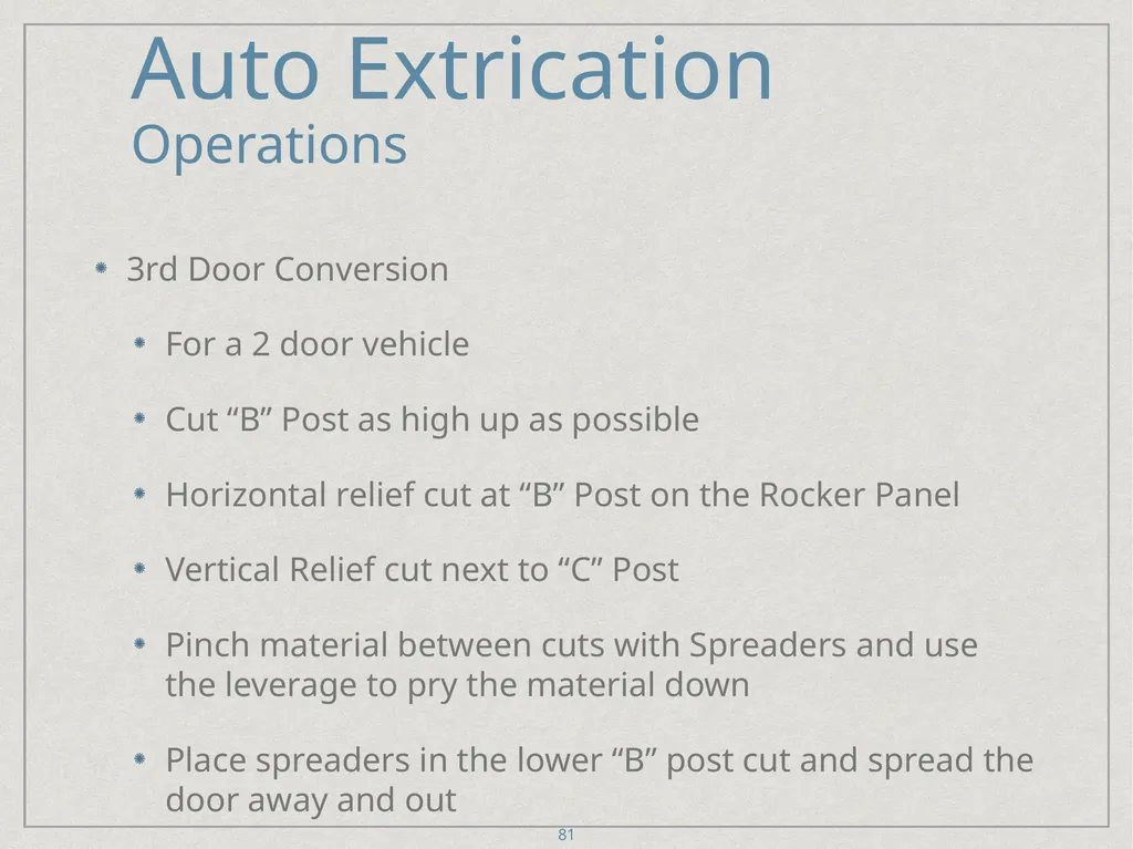 Auto Extrication FFDSD ACADEMY ORIENTATION 16 1 - slide 81 of 122