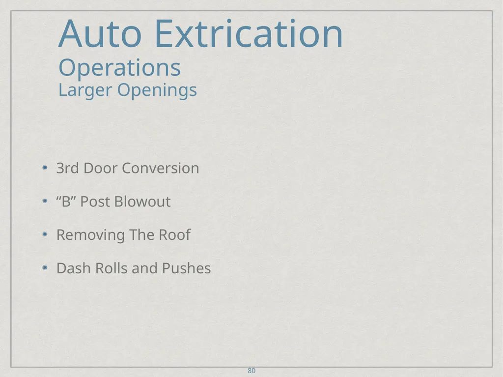 Auto Extrication FFDSD ACADEMY ORIENTATION 16 1 - slide 80 of 122