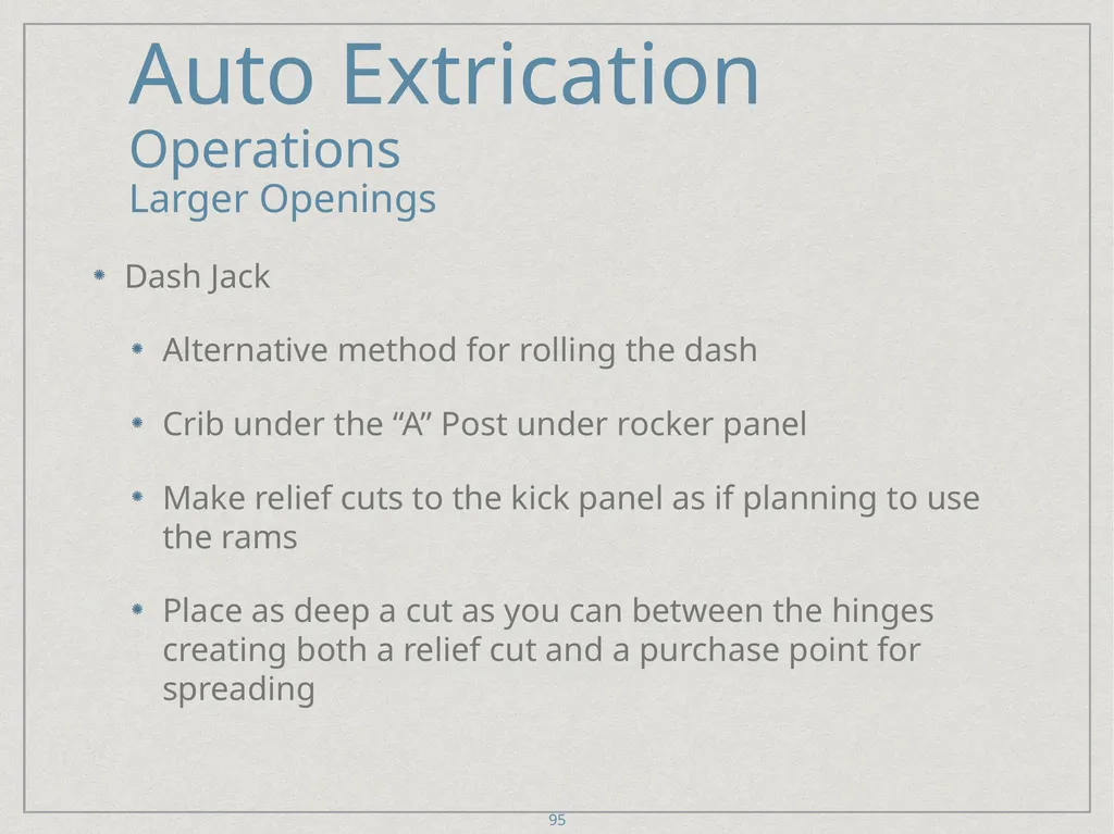 Auto Extrication FFDSD ACADEMY ORIENTATION 16 1 - slide 95 of 122