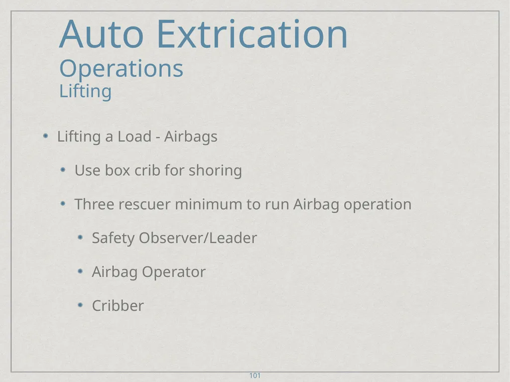 Auto Extrication FFDSD ACADEMY ORIENTATION 16 1 - slide 101 of 122