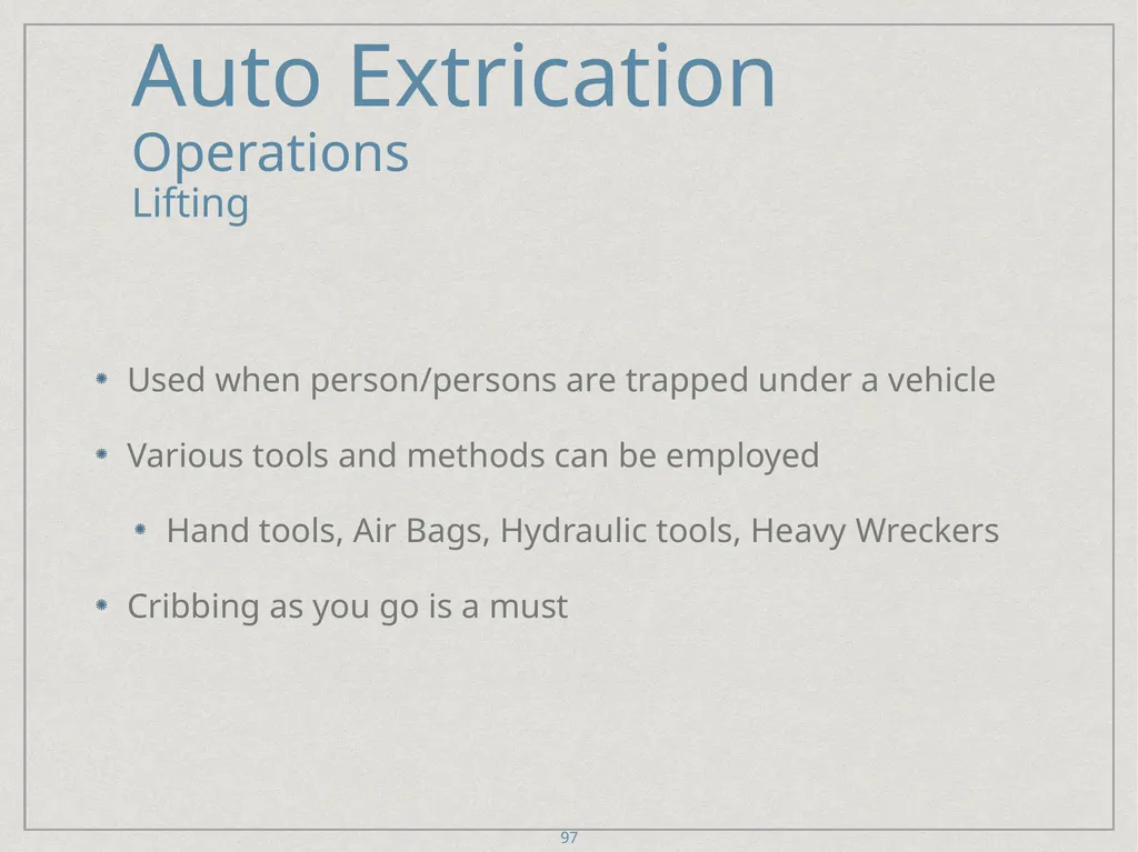 Auto Extrication FFDSD ACADEMY ORIENTATION 16 1 - slide 97 of 122