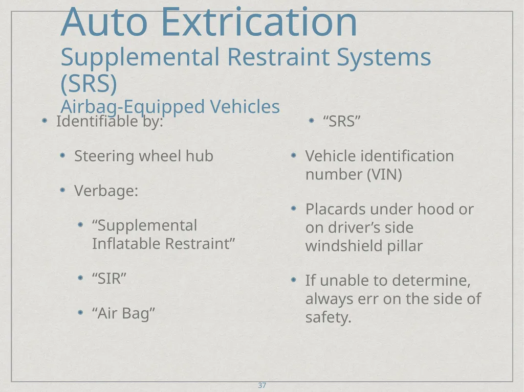 Auto Extrication FFDSD ACADEMY ORIENTATION 16 1 - slide 37 of 122
