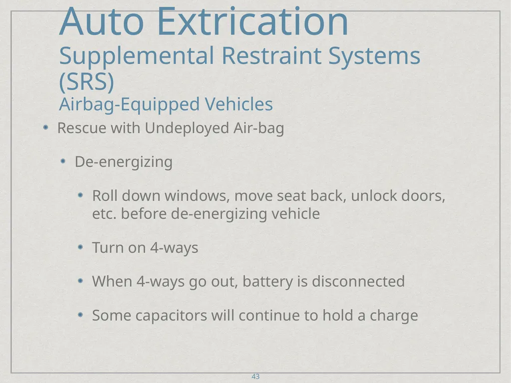 Auto Extrication FFDSD ACADEMY ORIENTATION 16 1 - slide 43 of 122