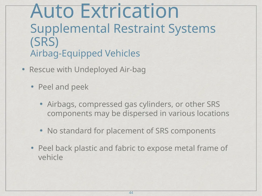 Auto Extrication FFDSD ACADEMY ORIENTATION 16 1 - slide 44 of 122