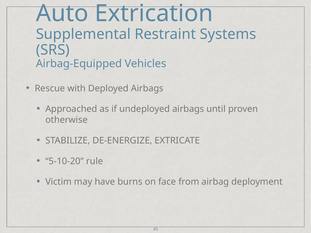 Auto Extrication FFDSD ACADEMY ORIENTATION 16 1 - slide 45 of 122