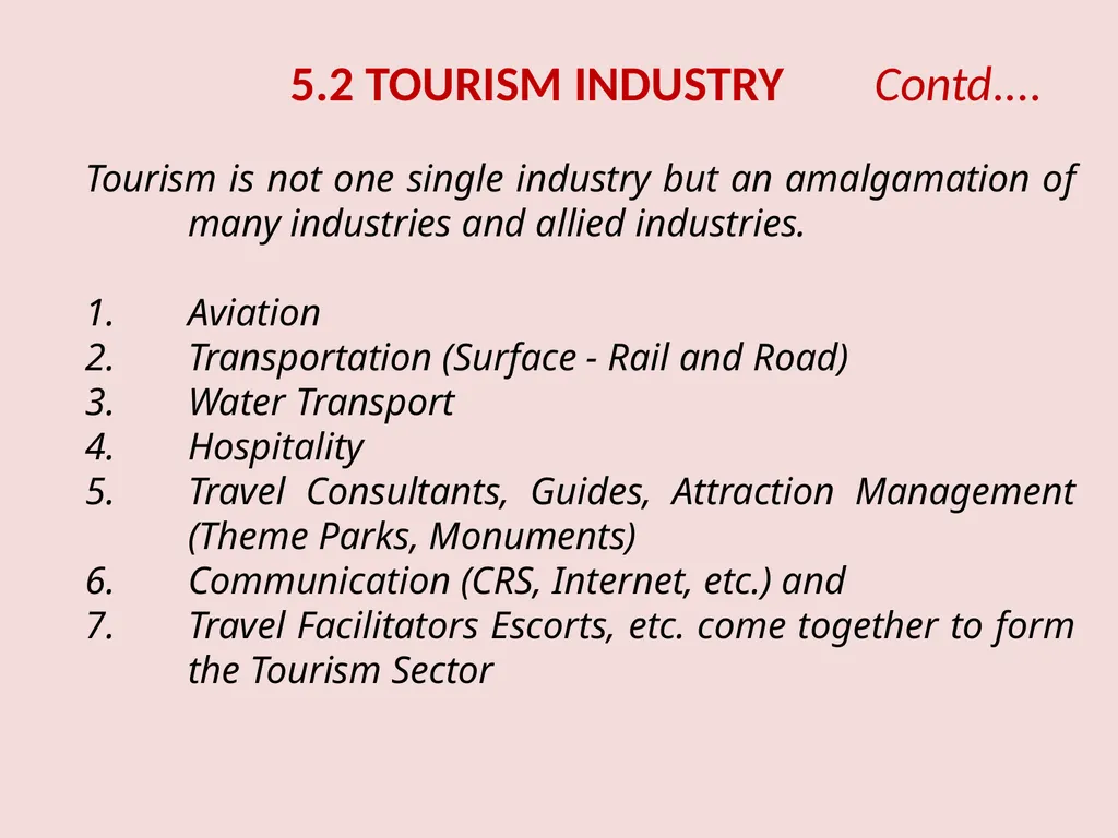 TS-1 Foundation Course in Tourism Unit 3 – - slide 35 of 48