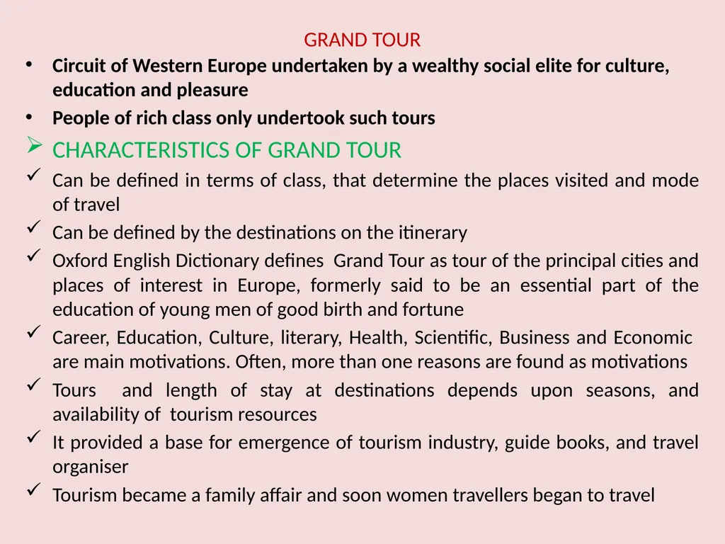 TS-1 Foundation Course in Tourism Unit 3 – - slide 19 of 48