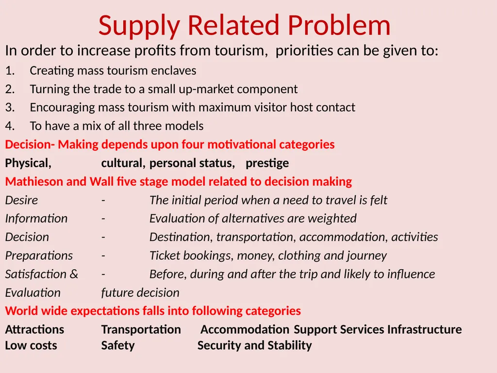 TS-1 Foundation Course in Tourism Unit 3 – - slide 29 of 48