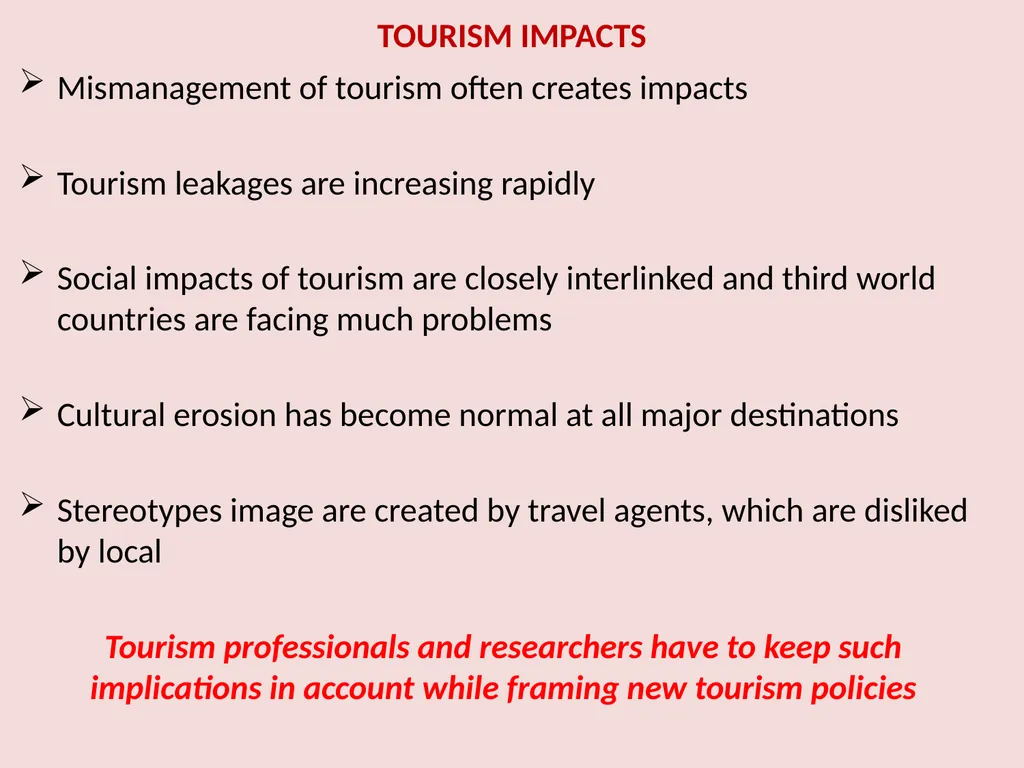 TS-1 Foundation Course in Tourism Unit 3 – - slide 30 of 48