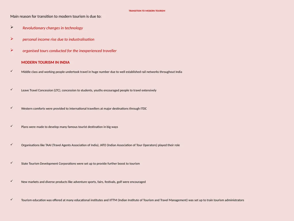 TS-1 Foundation Course in Tourism Unit 3 – - slide 20 of 48