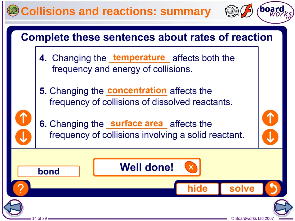 What does rate of reaction mean? The speed of - slide 14 of 39