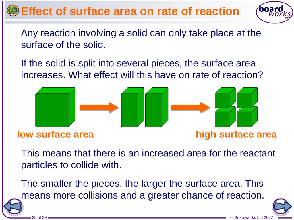 What does rate of reaction mean? The speed of - slide 28 of 39
