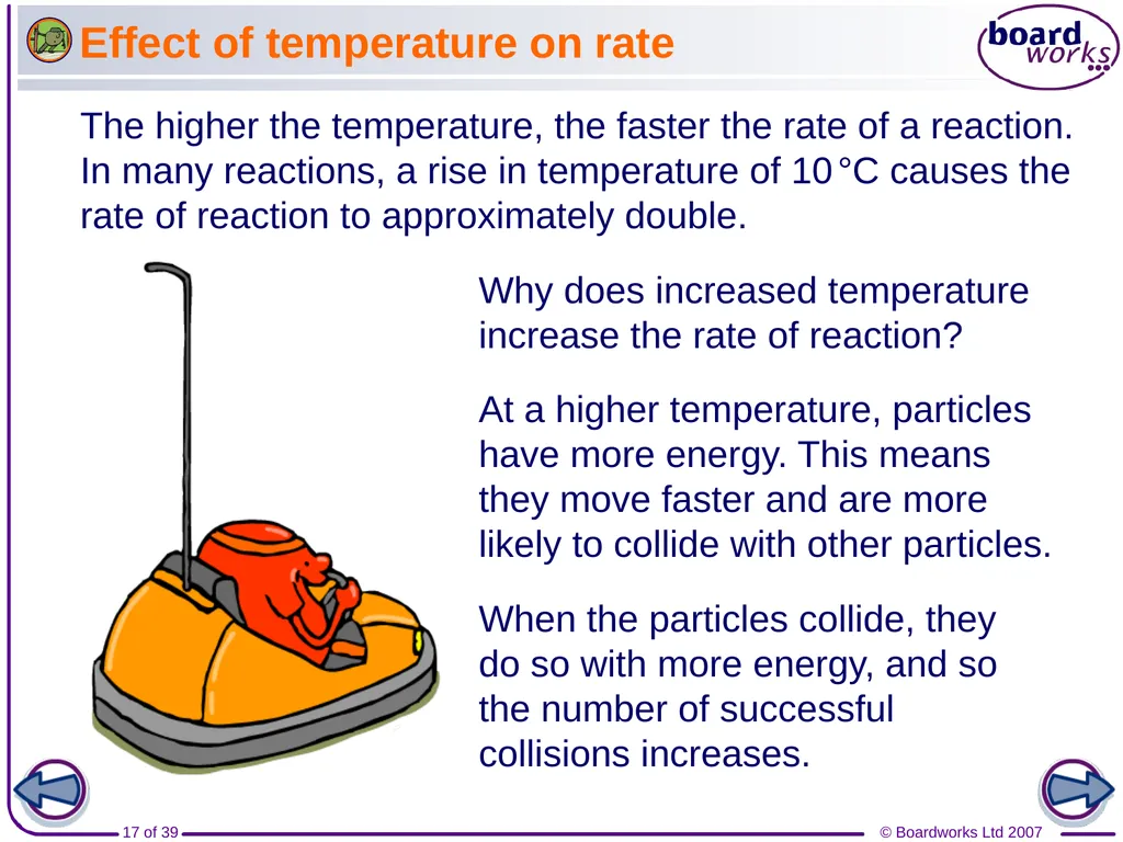 What does rate of reaction mean? The speed of - slide 17 of 39