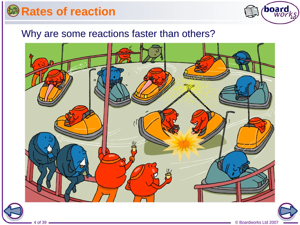 What does rate of reaction mean? The speed of - slide 4 of 39