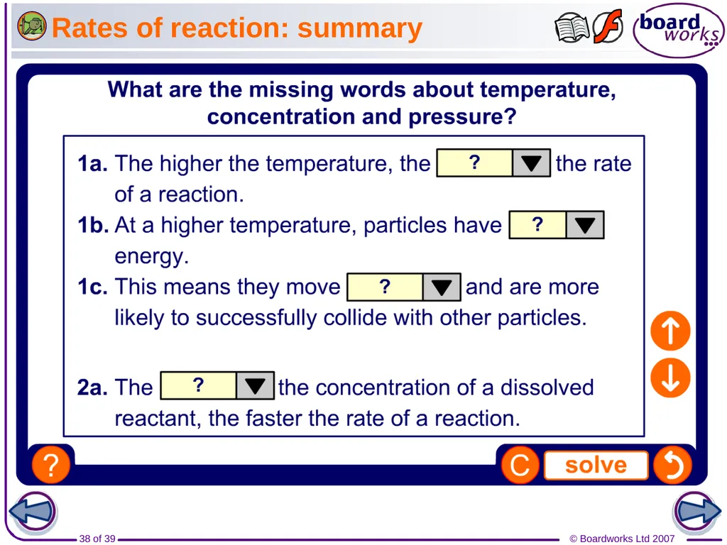 What does rate of reaction mean? The speed of - slide 38 of 39