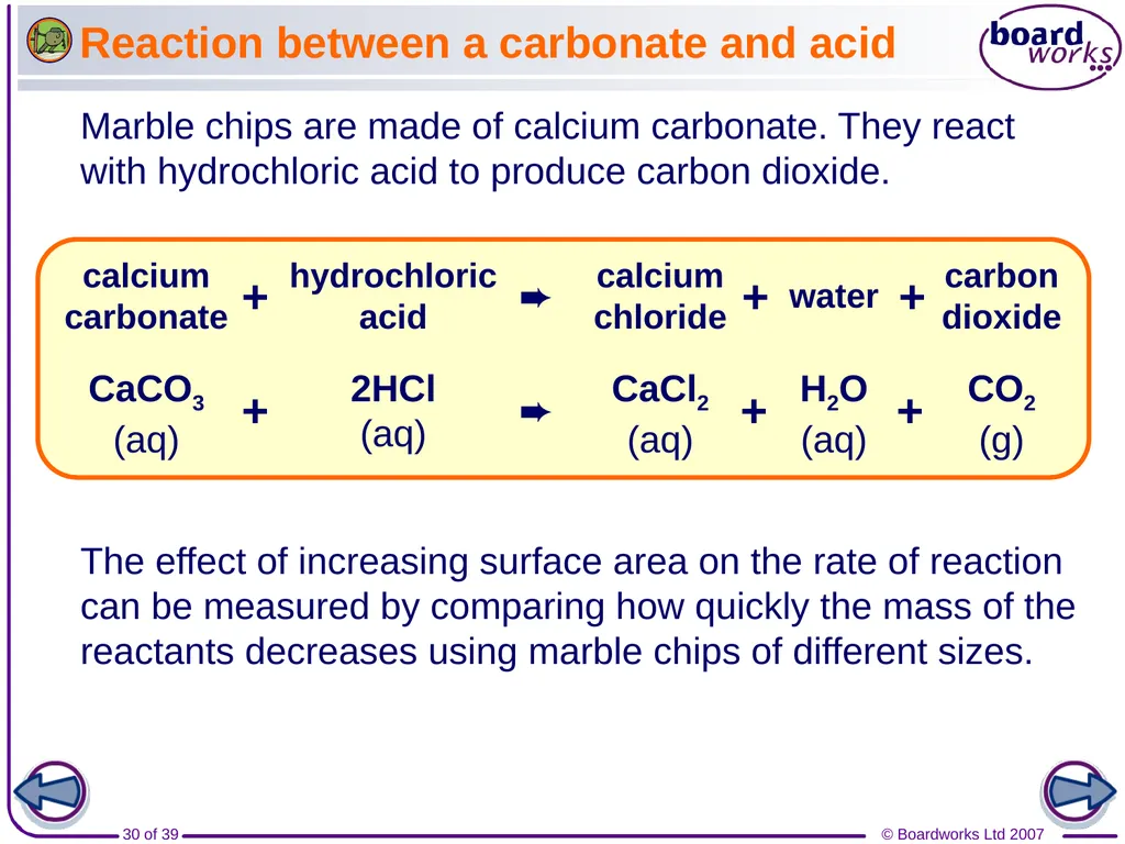 What does rate of reaction mean? The speed of - slide 30 of 39