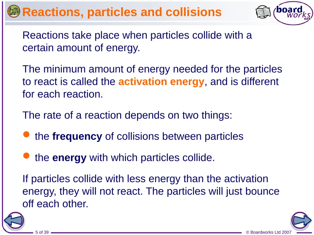 What does rate of reaction mean? The speed of - slide 5 of 39