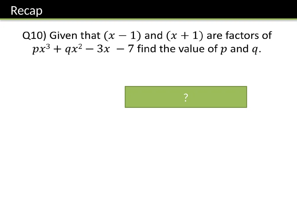 C2: Chapter 1 Algebra and Functions Dr J Frost - slide 19 of 22