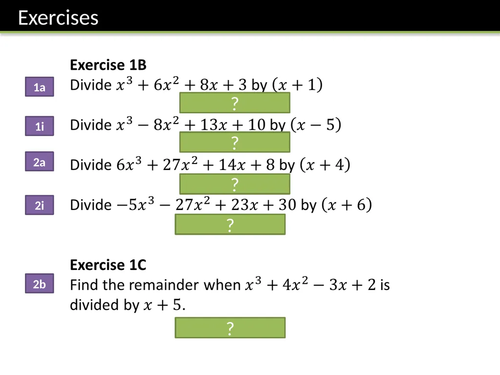C2: Chapter 1 Algebra and Functions Dr J Frost - slide 7 of 22