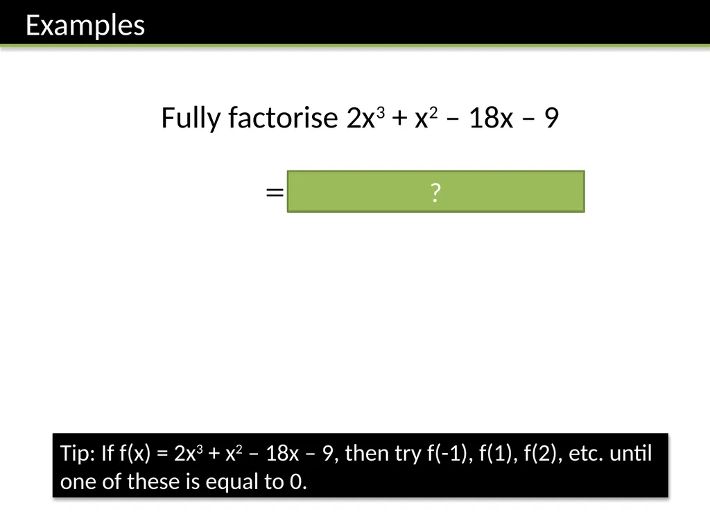 C2: Chapter 1 Algebra and Functions Dr J Frost - slide 15 of 22