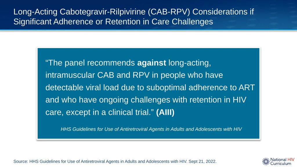 Long-Acting, Injectable Cabotegravir-Rilpivirine - slide 24 of 27