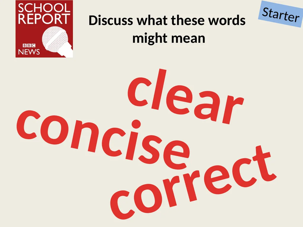 Writing news Learning objective: to understand the - slide 2 of 12