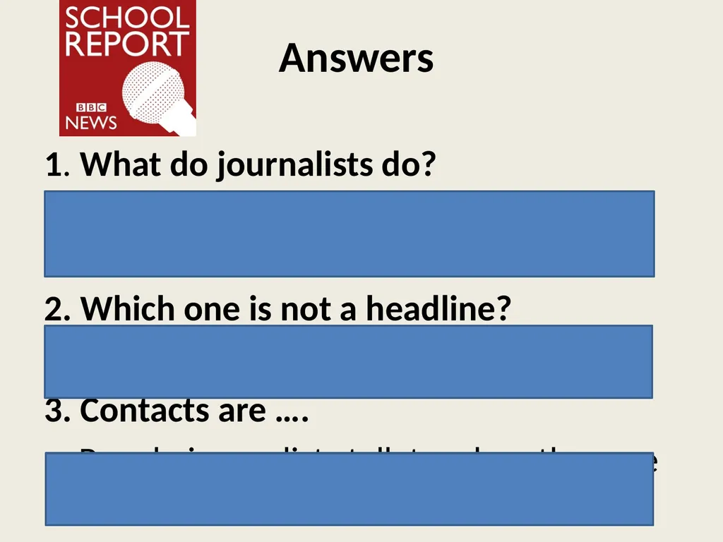 Finding the news Learning objective: to understand - slide 17 of 20