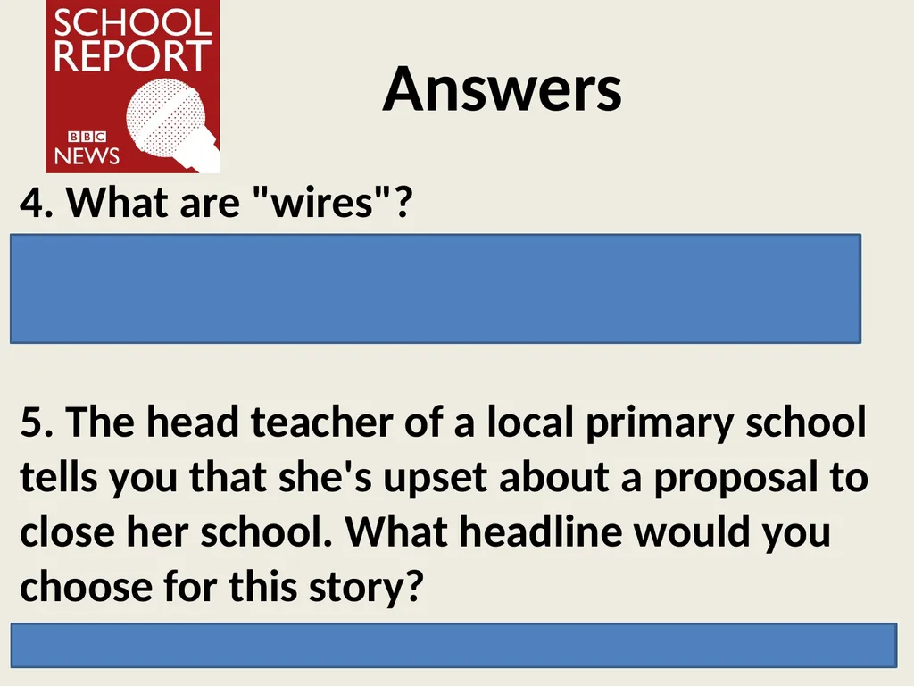 Finding the news Learning objective: to understand - slide 18 of 20