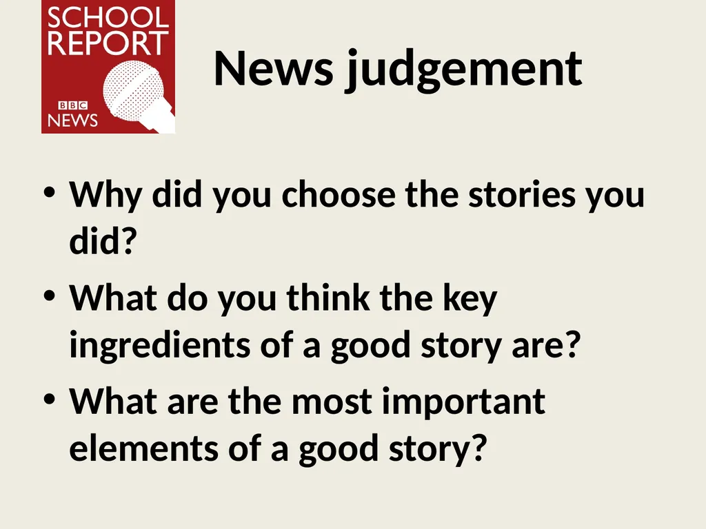 Finding the news Learning objective: to understand - slide 6 of 20