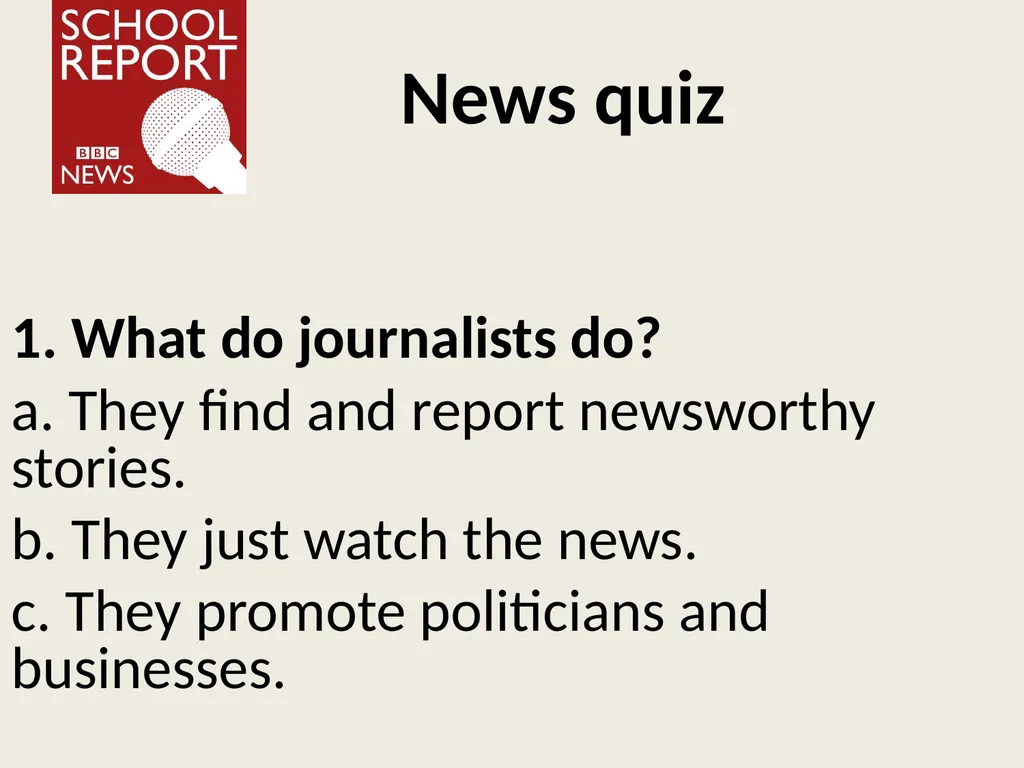 Finding the news Learning objective: to understand - slide 10 of 20