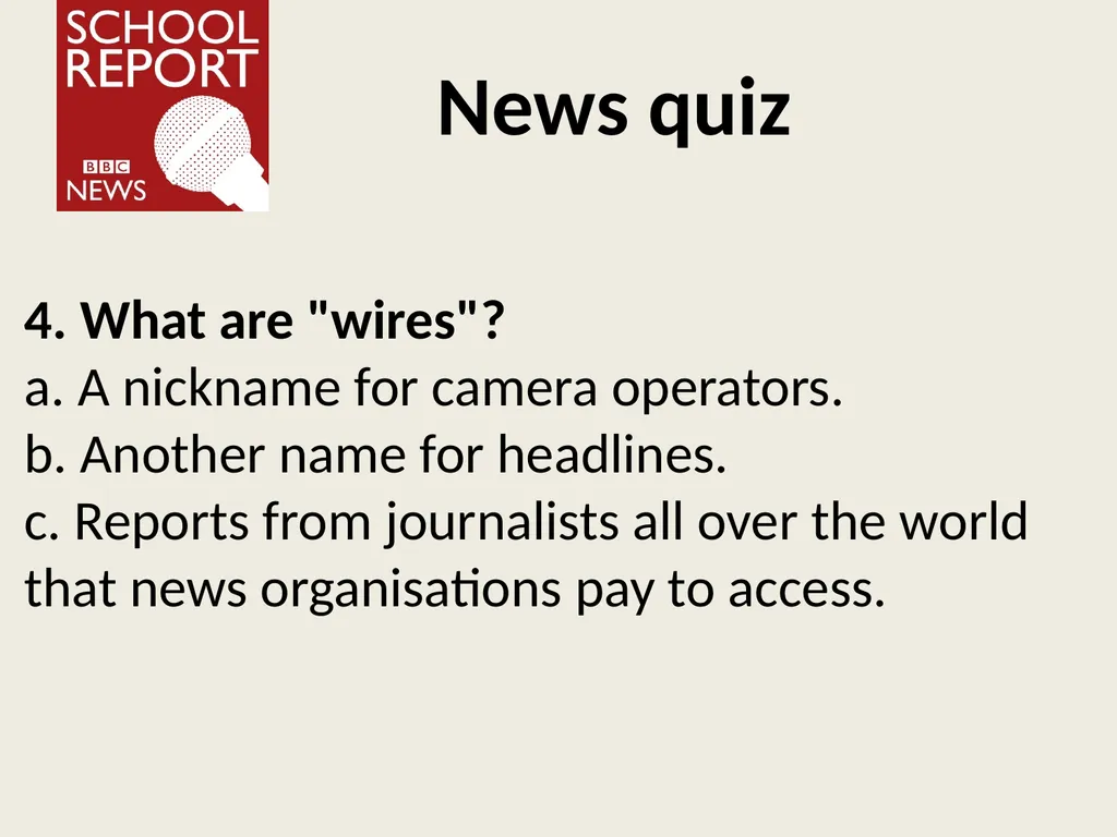 Finding the news Learning objective: to understand - slide 13 of 20