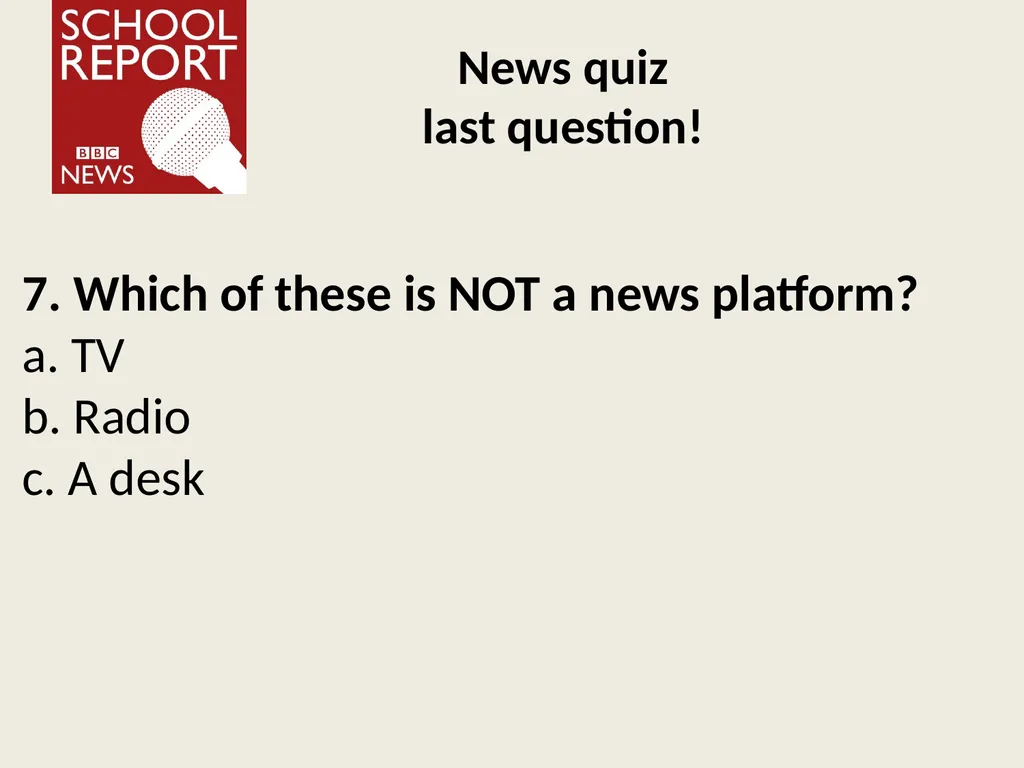 Finding the news Learning objective: to understand - slide 16 of 20