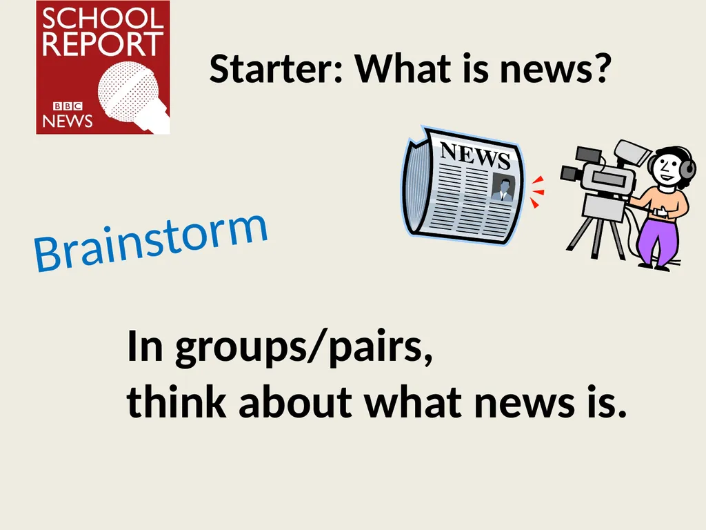 Finding the news Learning objective: to understand - slide 2 of 20