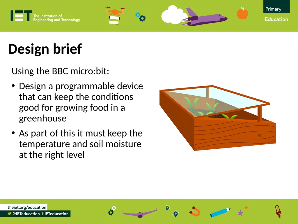 Smart greenhouse with the BBC micro:bit Designing - slide 5 of 11