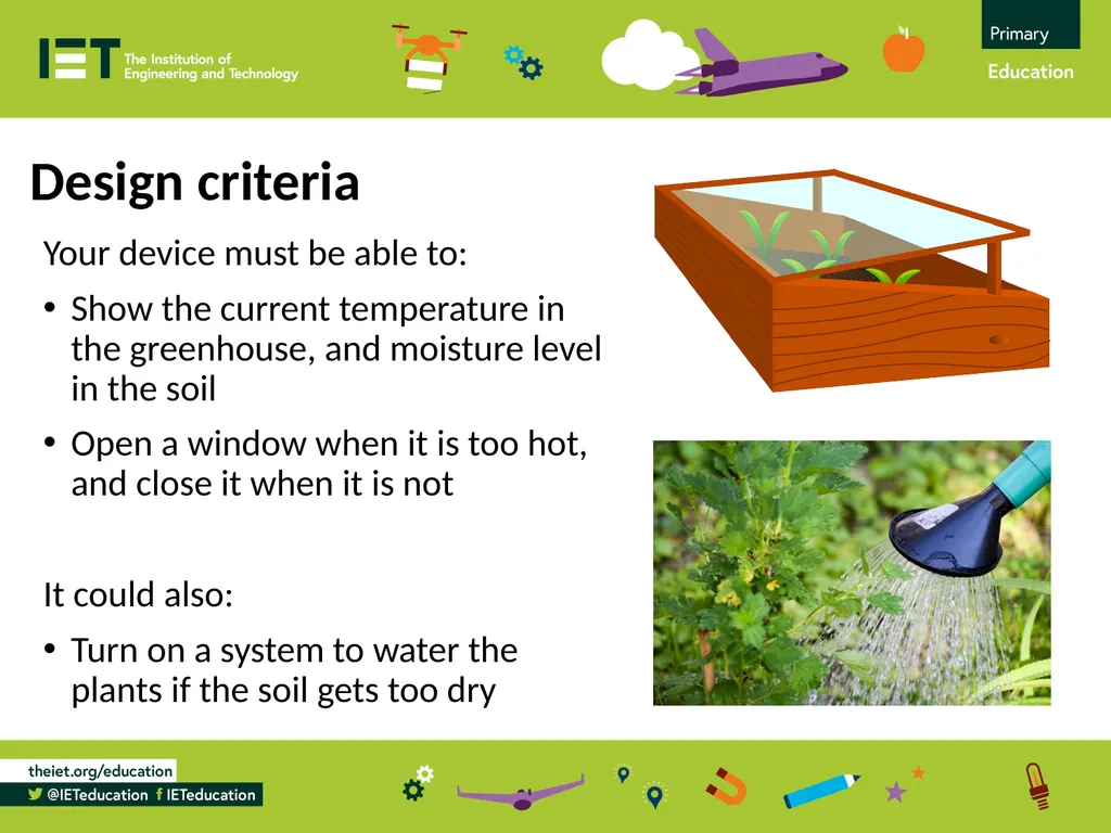 Smart greenhouse with the BBC micro:bit Designing - slide 6 of 11