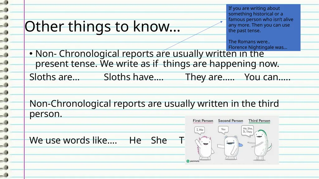 Non-chronological reports Can you remember what a - slide 10 of 11