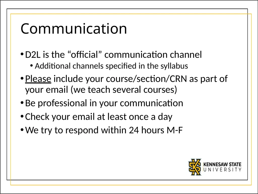 We’re glad you’re here! Welcome to the First Year - slide 10 of 19