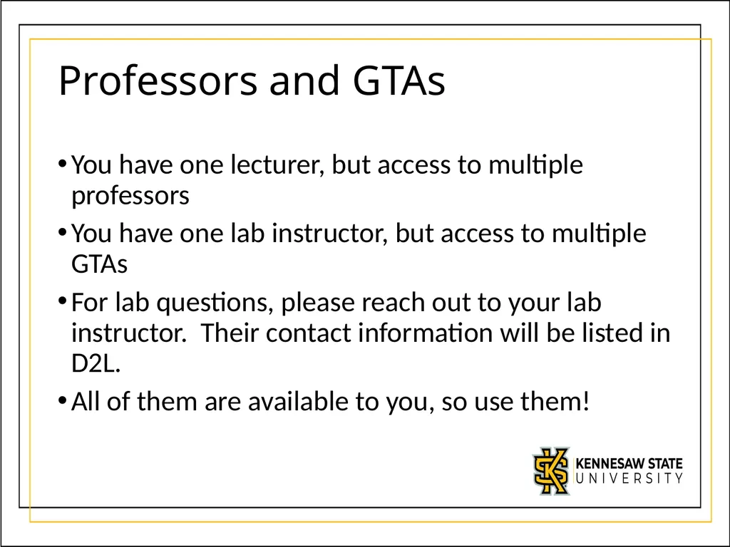 We’re glad you’re here! Welcome to the First Year - slide 7 of 19