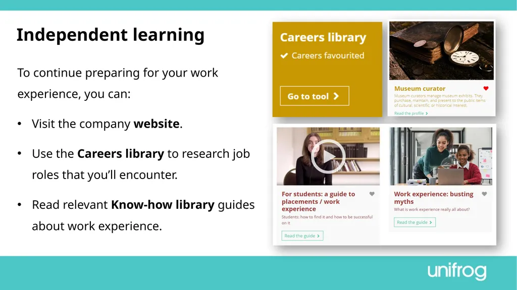 Teacher’s slide Preparing to go on work experience - slide 30 of 32
