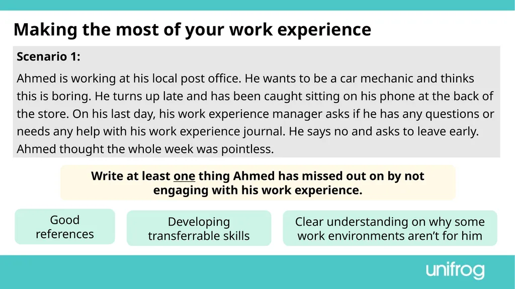 Teacher’s slide Preparing to go on work experience - slide 24 of 32