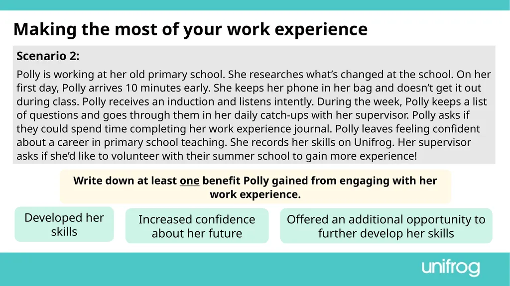 Teacher’s slide Preparing to go on work experience - slide 26 of 32