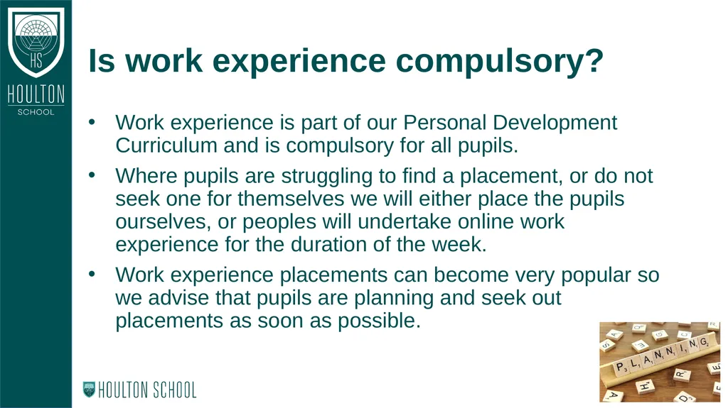 Year 10 Work Experience Information Evening Dates - slide 12 of 15