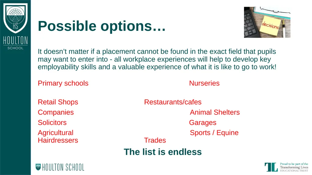 Year 10 Work Experience Information Evening Dates - slide 9 of 15