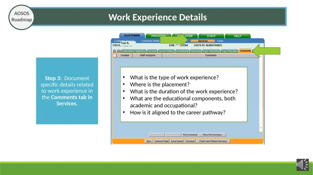 Work Experience – WIOA Youth Wioa Title 1 training - slide 23 of 26