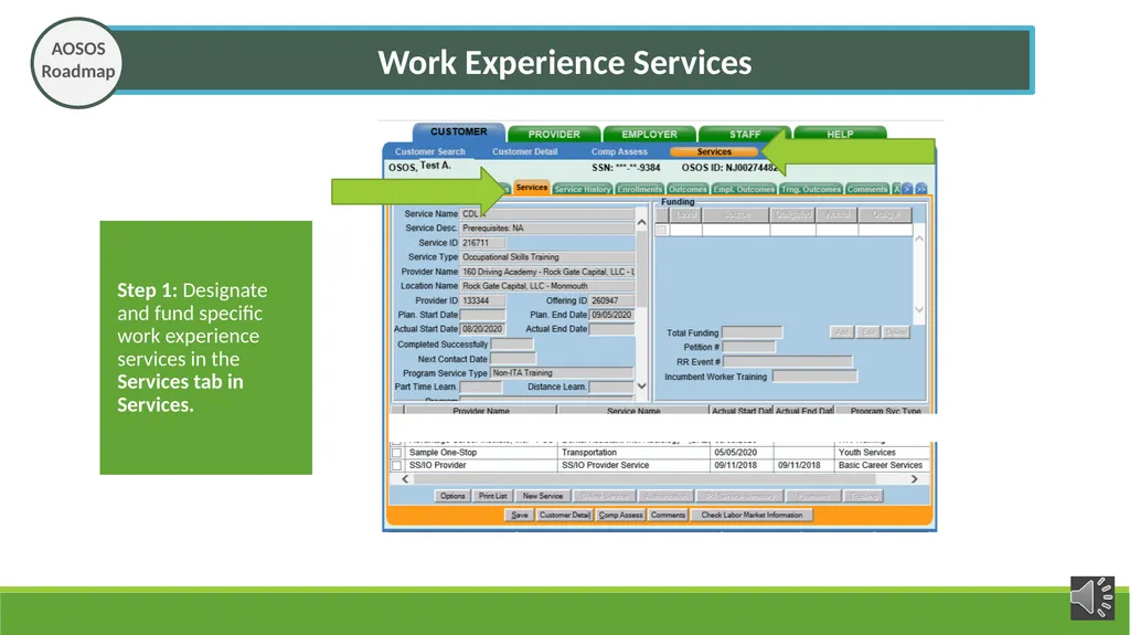 Work Experience – WIOA Youth Wioa Title 1 training - slide 21 of 26