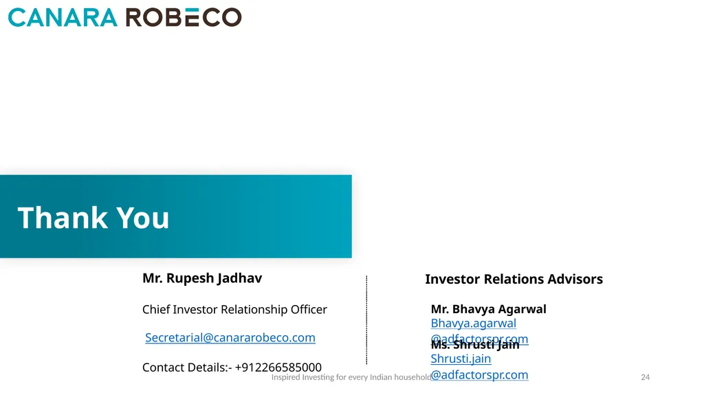 Investor Presentation for Q3 & 9M FY’26 Table of - slide 24 of 24