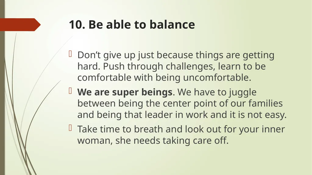 YOUNG WOMEN ON THE RISE : sharing experiences - slide 23 of 25