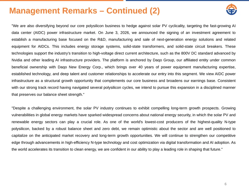 August 20 2026 Q2 2026 Results Presentation Safe - slide 6 of 16